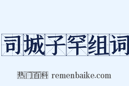 司城子罕组词是什么意思的图片